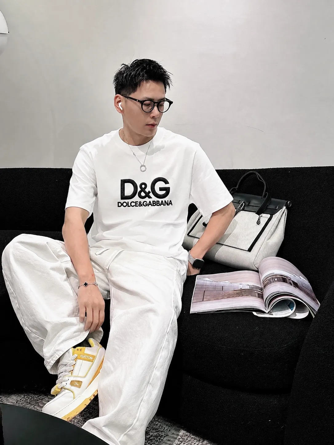 DG～ logo ， Same Style 《 》 ， ， tee， ， Same Style ， : Black White Coffee Brown Size：S（90-130 ） M（125-150 ） L（135-165 ） XL（160-190 ） XXL（185 ）